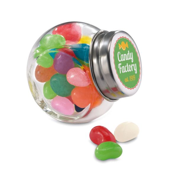 Glass jar with jelly beans KC7103