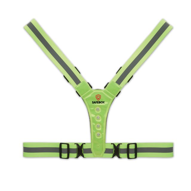 Reflective body belt with LED