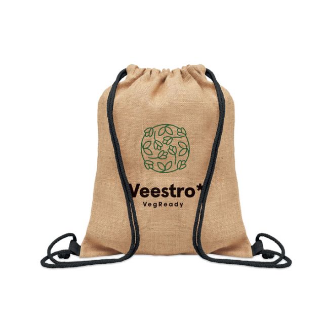 Jute drawstring bag