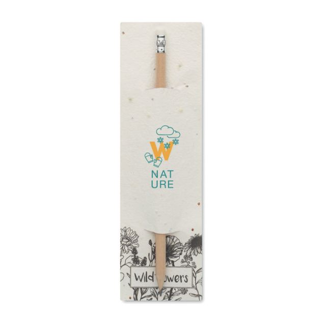 Natural pencil in seeded pouch