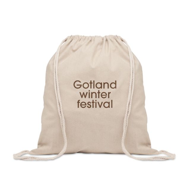 Recycled cotton drawstring bag