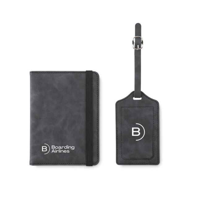 Passport and luggage tag set