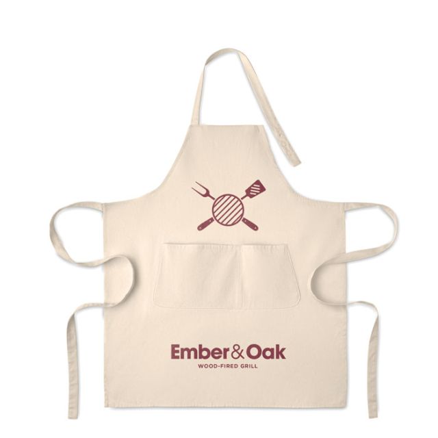 Organic cotton apron 240 gr/m²