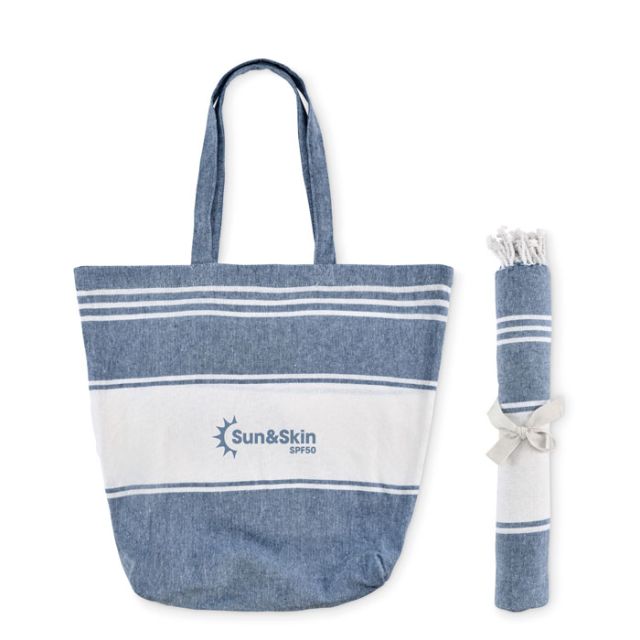 Beach bag with hammam towel