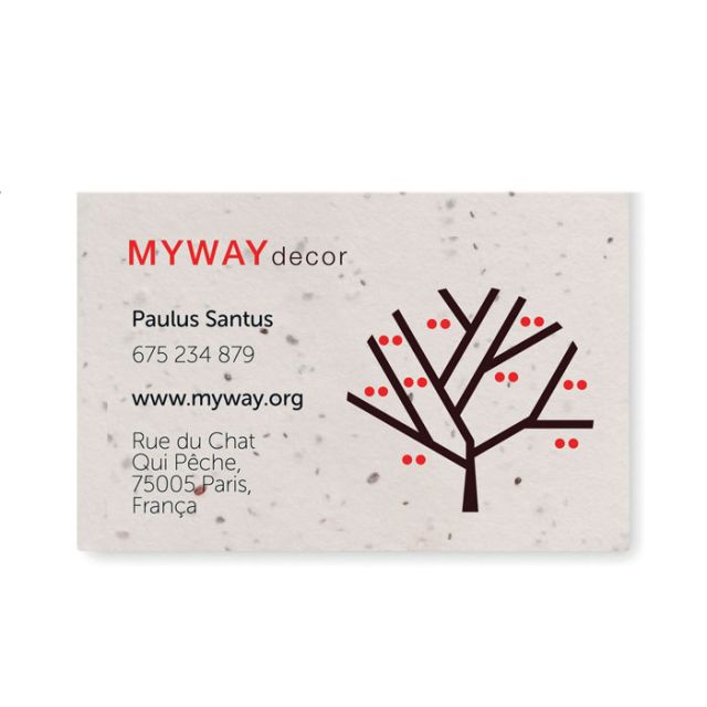 Wildflower seed business card.