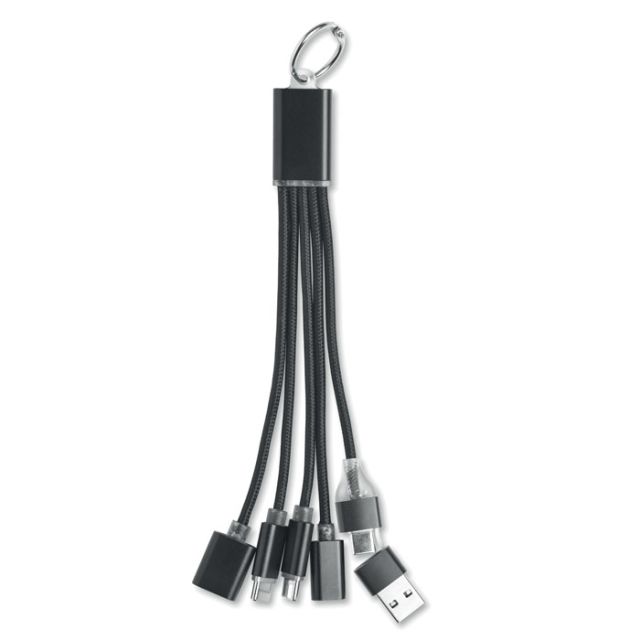 3-in-1 charging cable keyring