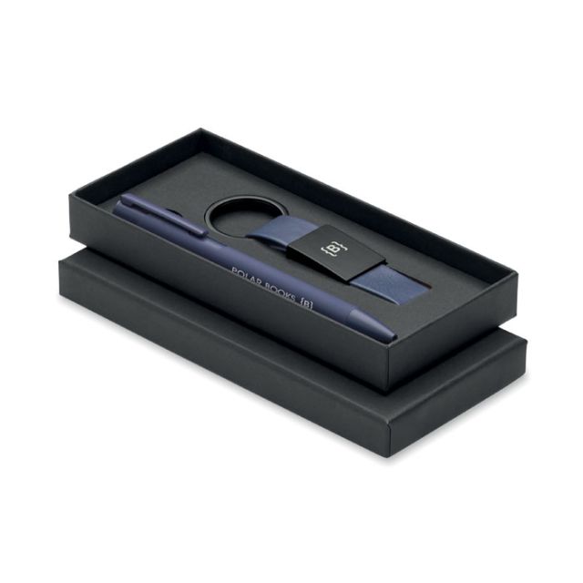Ball pen & PU Keyring set