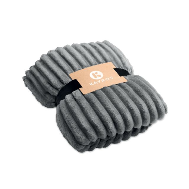 RPET fleece striped blanket