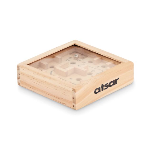 Pine wooden labyrinth game