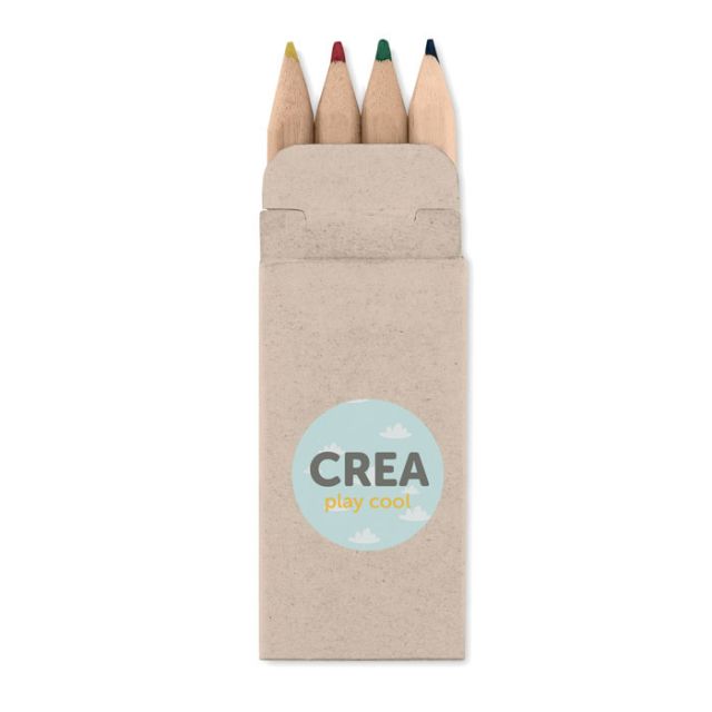 4 mini coloured pencils
