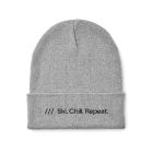 Knitted beanie with cuff