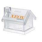 Plastic house coin bank