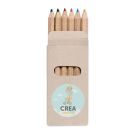 6 coloured pencils in box