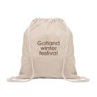 Recycled cotton drawstring bag
