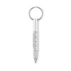 Key ring with twist action pen