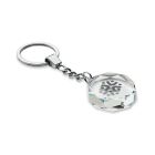 Glass round award key ring