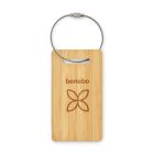 Bamboo luggage tag