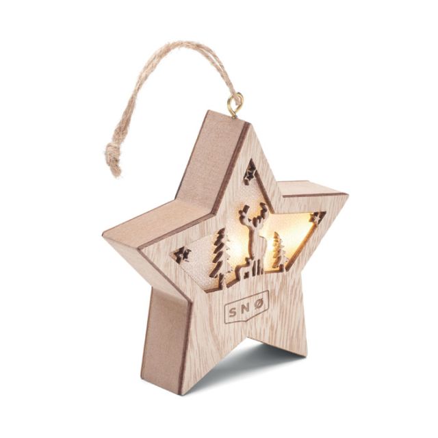 MDF star with light