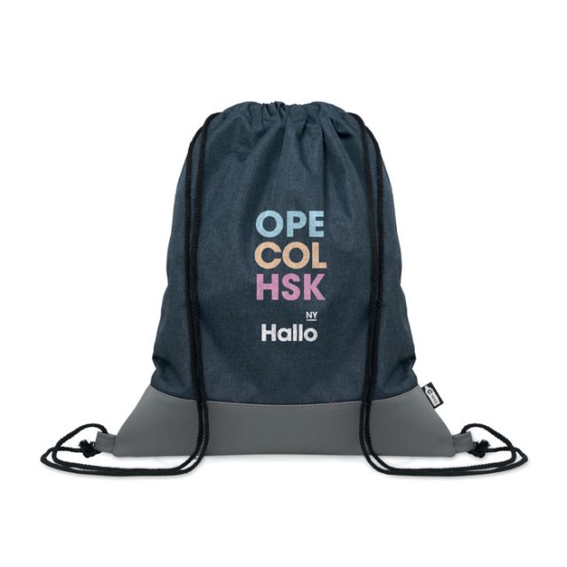 RPET PU drawstring bag 2 tone