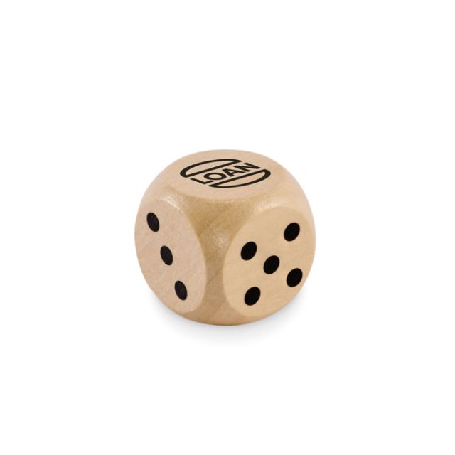 Schima wooden dice 3cm dia