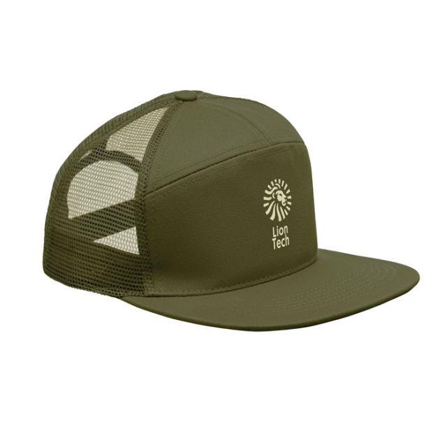 7 panel flat visor cap