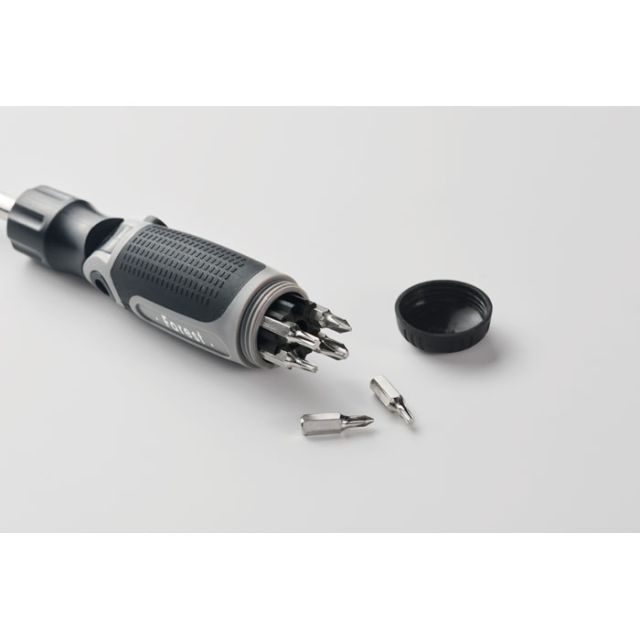 Multi bit bendable screwdriver