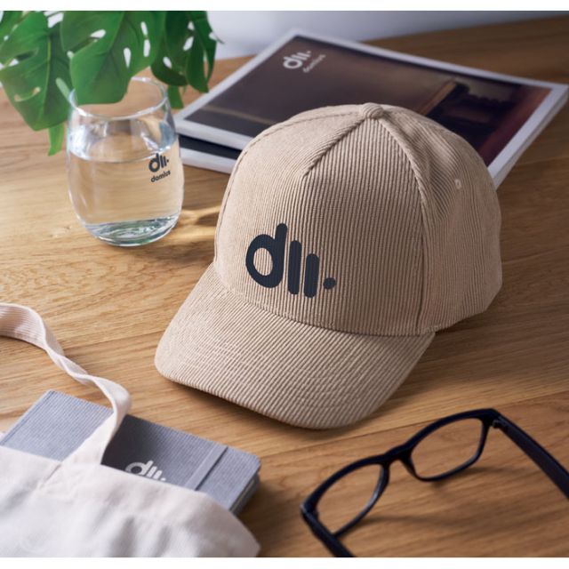 Corduroy 5 panel baseball cap