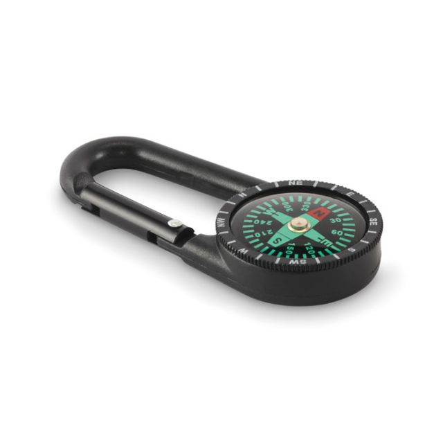 Outdoor compass with carabiner