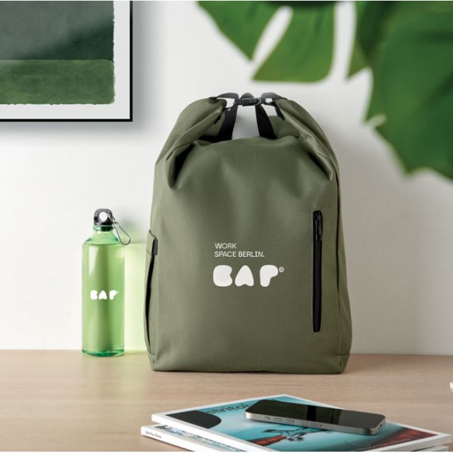 15'' roll top laptop backpack