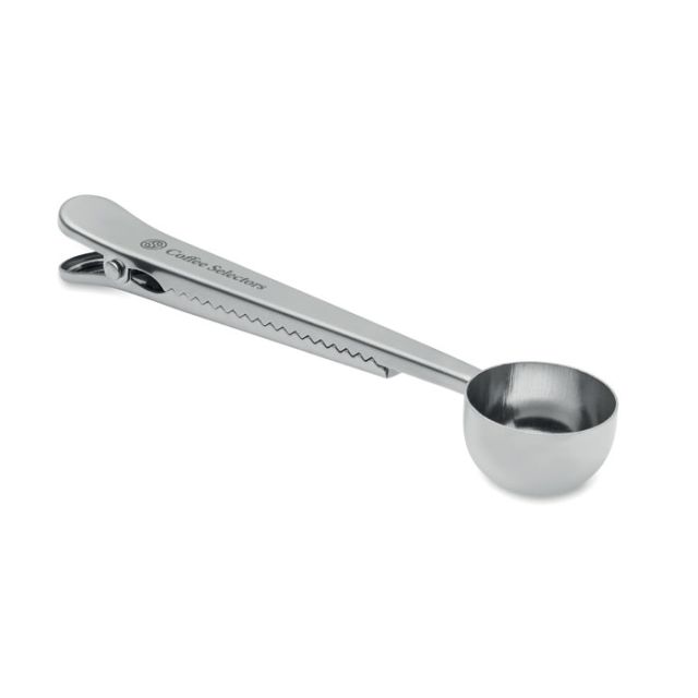 Coffee scoop with bag clip