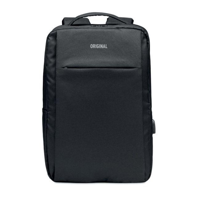 Laptop backpack in 300D RPET