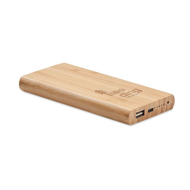 6000 mAh Bamboo power bank