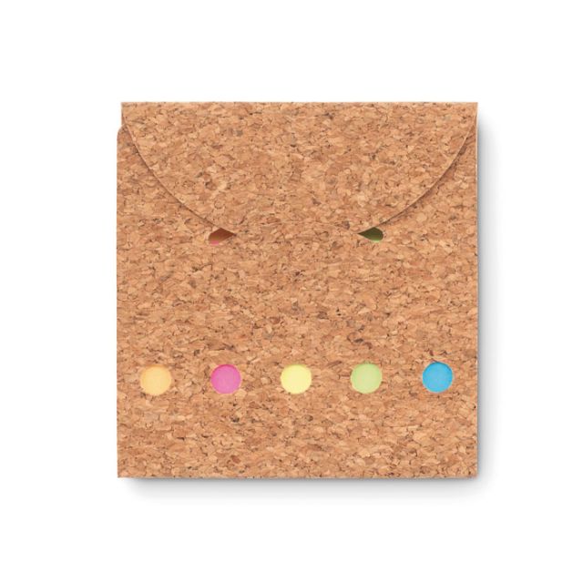 Cork sticky note memo pad